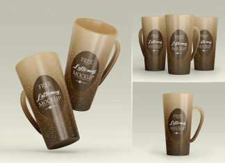 Free Tall Coffee Mug Mockup PSD Set (1)