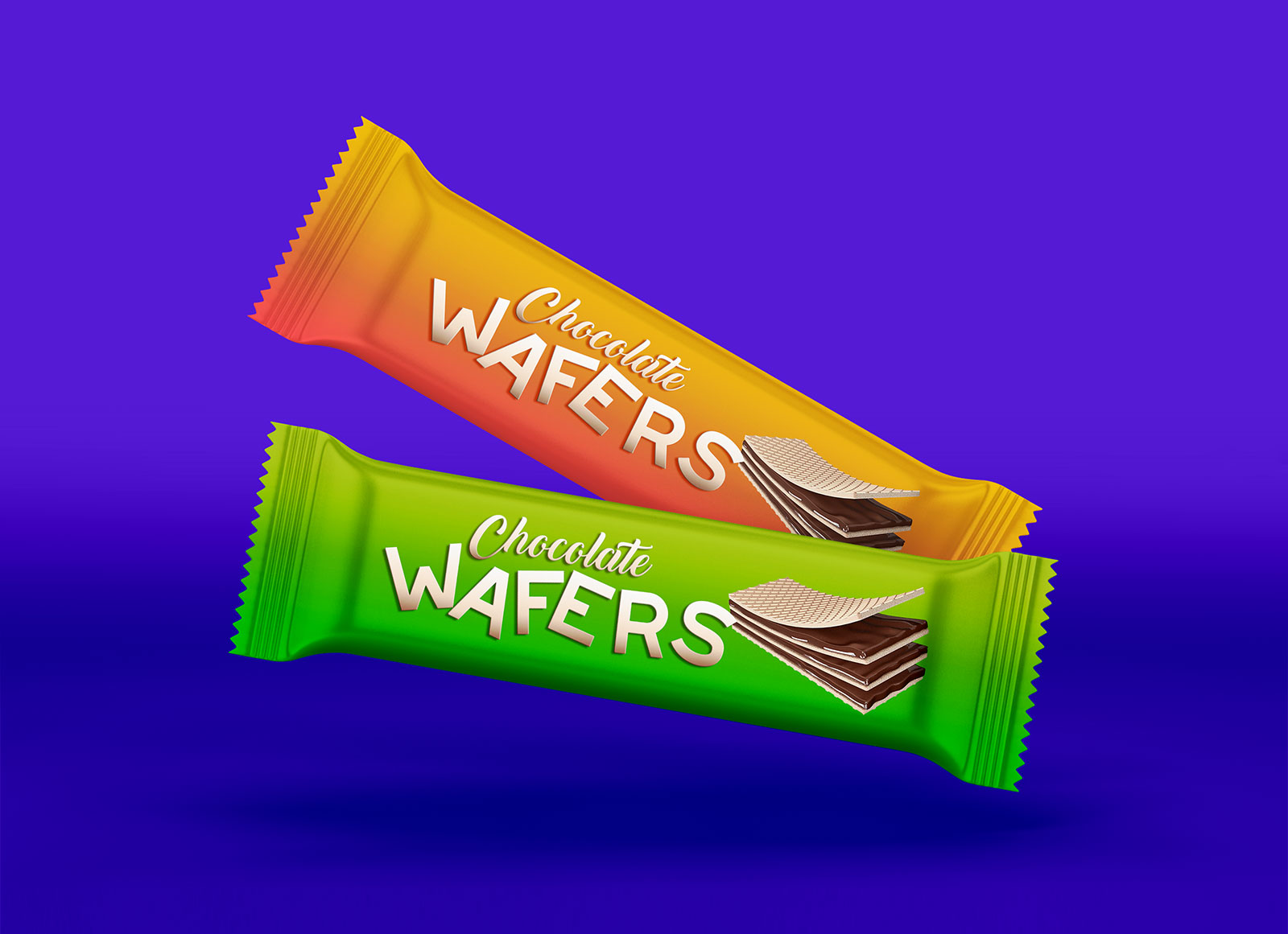 Download Free Wafers / Chocolate Bar Packaging Mockup PSD - Good ...