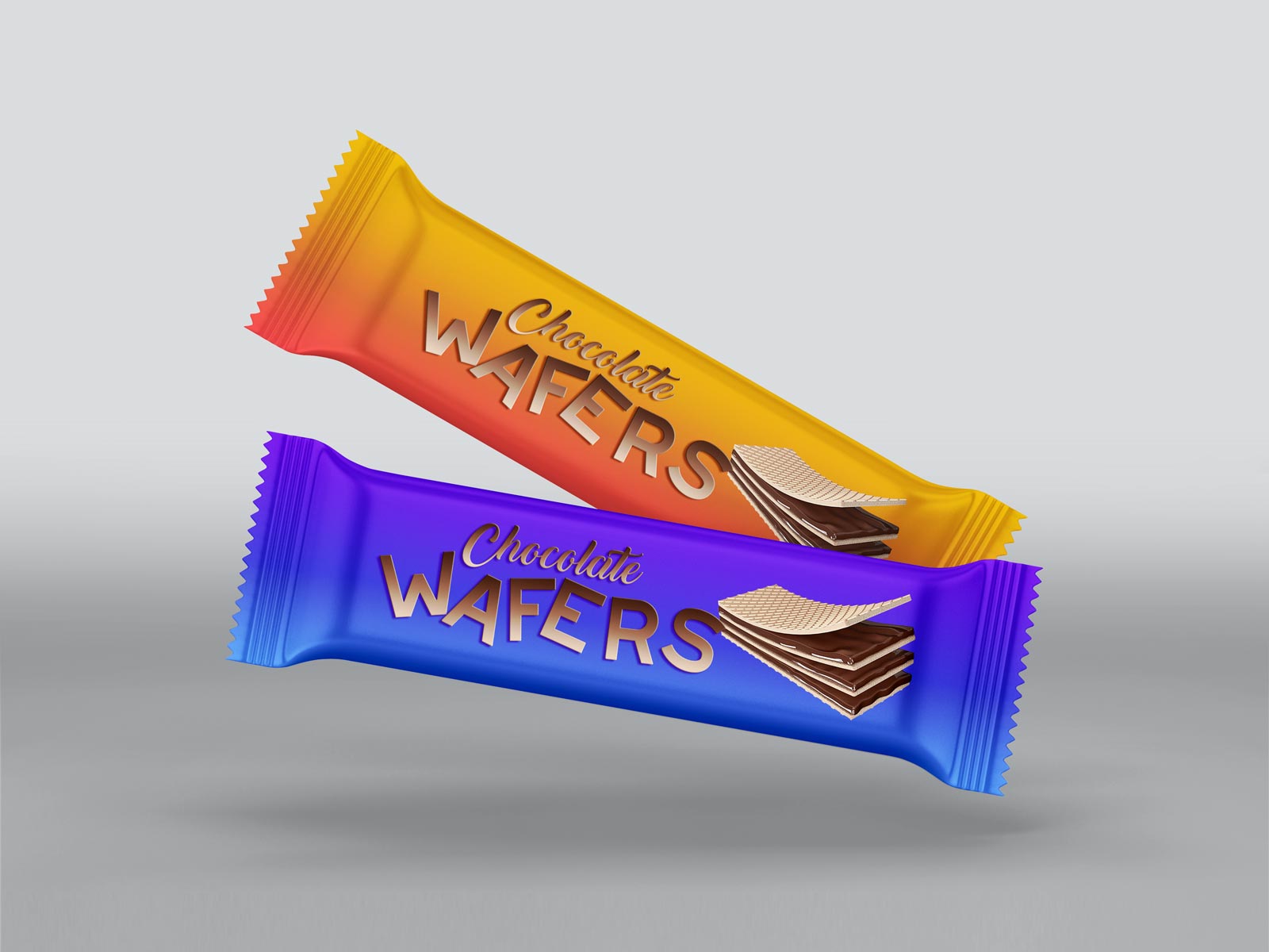 Download Free Wafers / Chocolate Bar Packaging Mockup PSD - Good ...