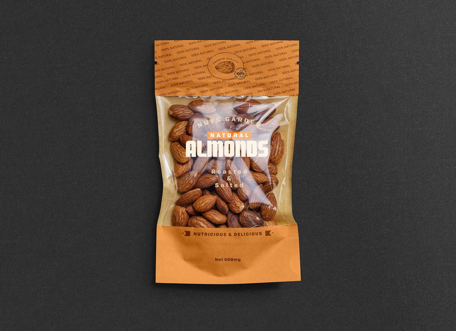 Download Free Window Pouch Almond Packaging Mockup Psd Good Mockups