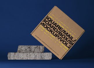Free-Square-Mail-Cardboard-Shipping-Box-Mockup-PSD