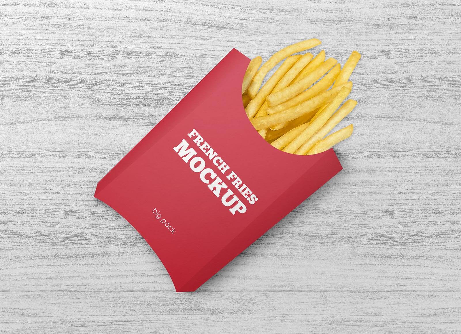 Premium PSD  Paper french fries box mockup