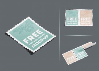 Free Postage Stamp Mockup PSD (4)