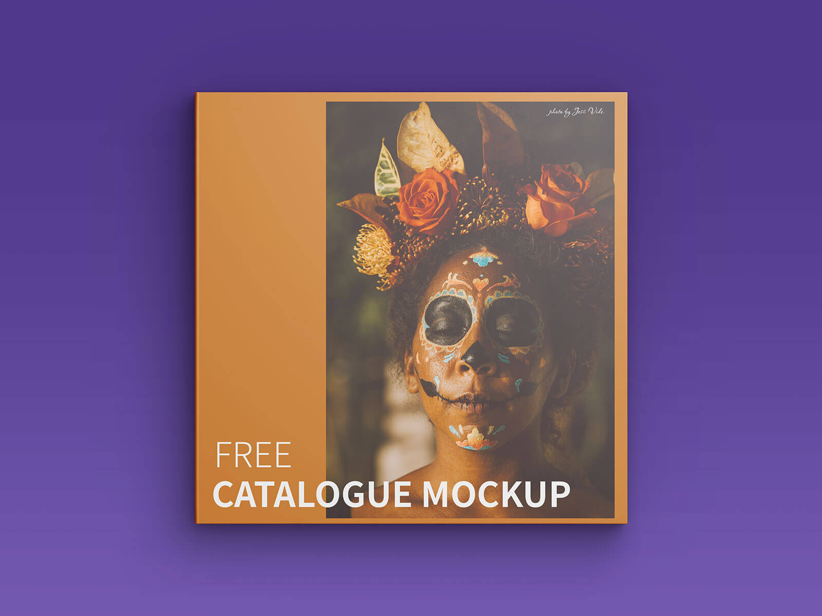 Free Square Perfect Bound Catalogue Mockup PSD Set