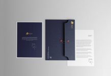 Free String Envelope With Letterhead Mockup PSD