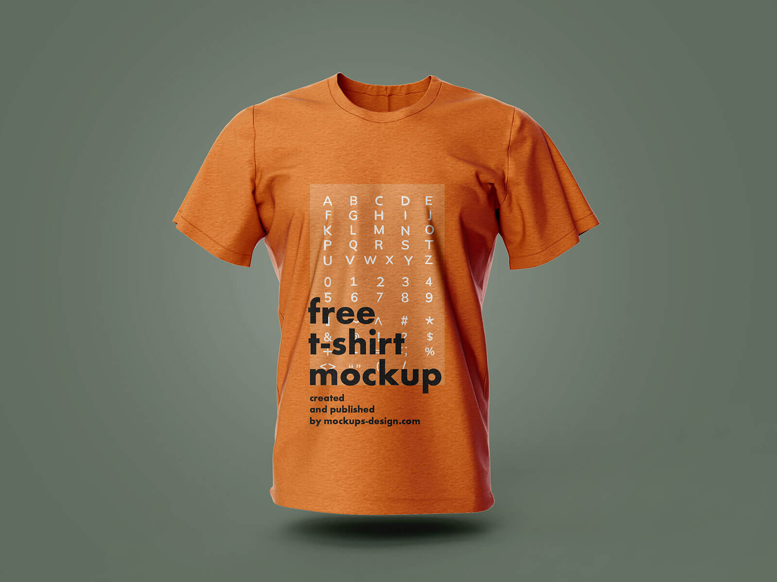 Free 3D Half Sleeves T-Shirt Mockup PSD