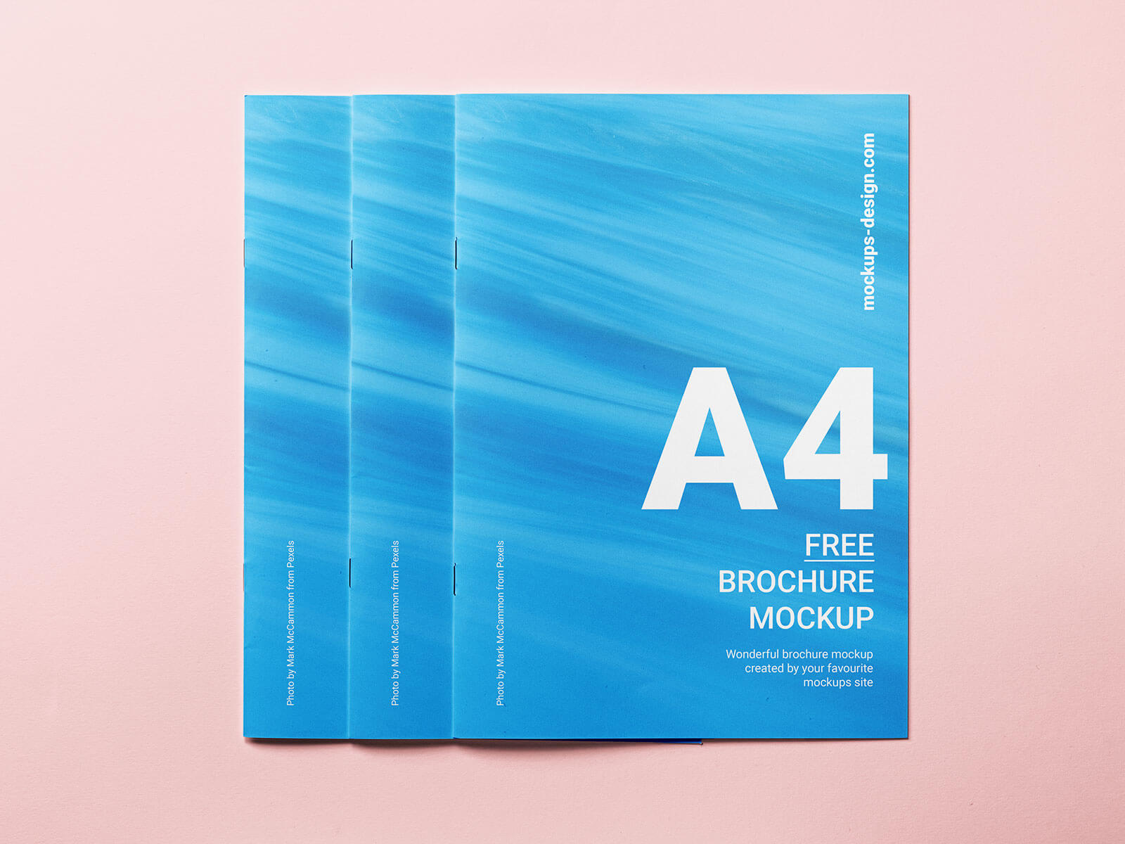 Free A4 Brochure Cover Mockup PSD Set