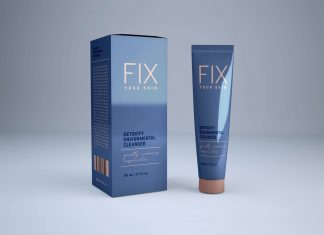 Free-Cosmetic-Tube-&-Packaging-Box-Mockup-PSD