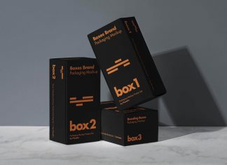 Free Cuboid Product Box Packaging Presentation Mockup PSD