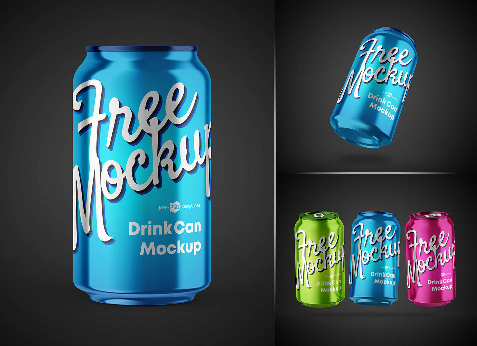 Download Free Drink Tin Can Mockup PSD Set - Good Mockups