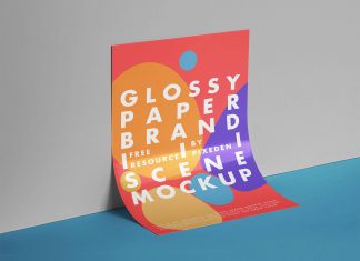 Free-Glossy-Paper-Branding-Scene-Mockup-PSD