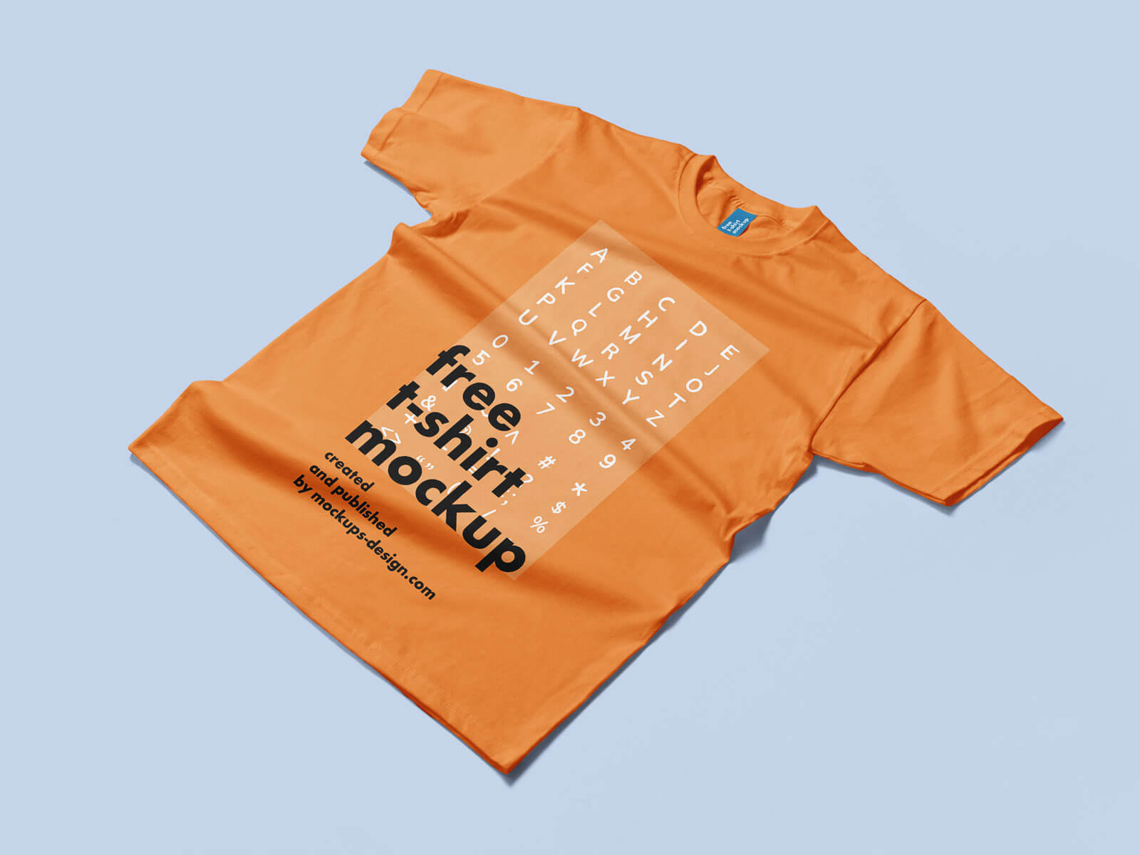 Free On Floor Flat T-Shirt Mockup PSD Set