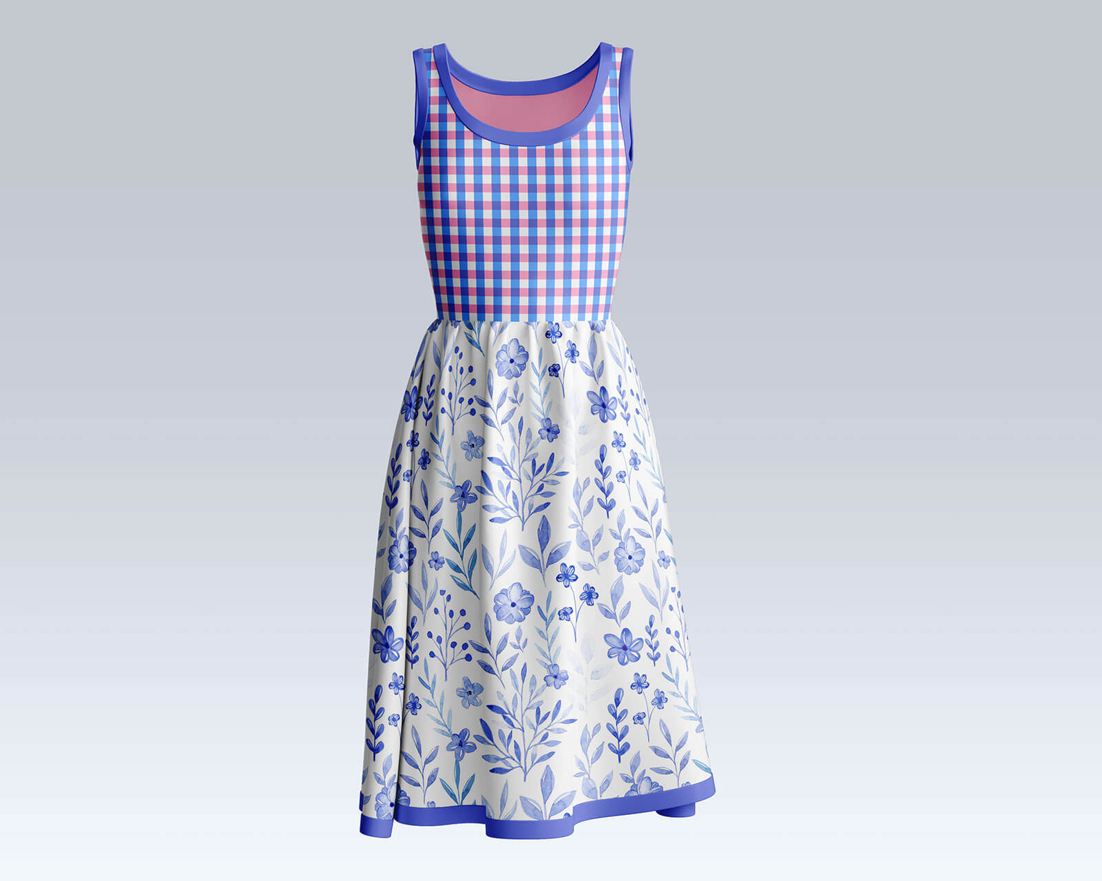 Free Sleeveless Women Summer Dress Mockup PSD Set (1)