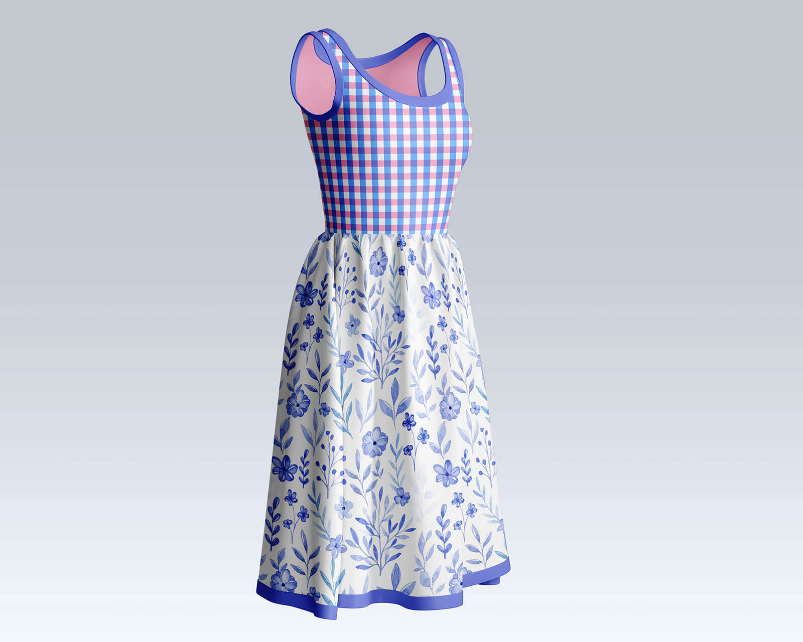 Free Sleeveless Women Summer Dress Mockup PSD Set (1)
