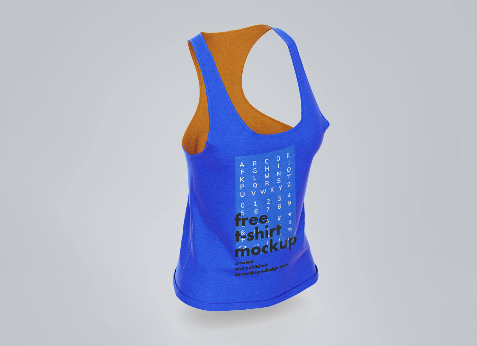 Free Women's Sleeveless T-Shirt Mockup PSD Set
