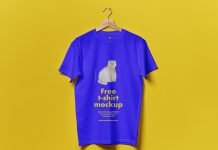 Free-Hanging-T-Shirt-Mockup-PSD