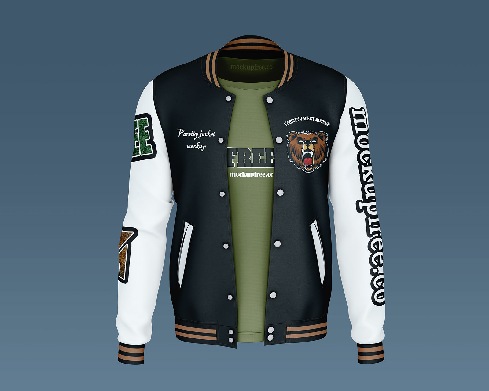 Download Free Men S Varsity Bomber Jacket Mockup Psd Set Good Mockups