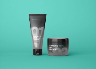 Free-Skincare-Cosmetic-Jar-&-Tube-Mockup-PSD