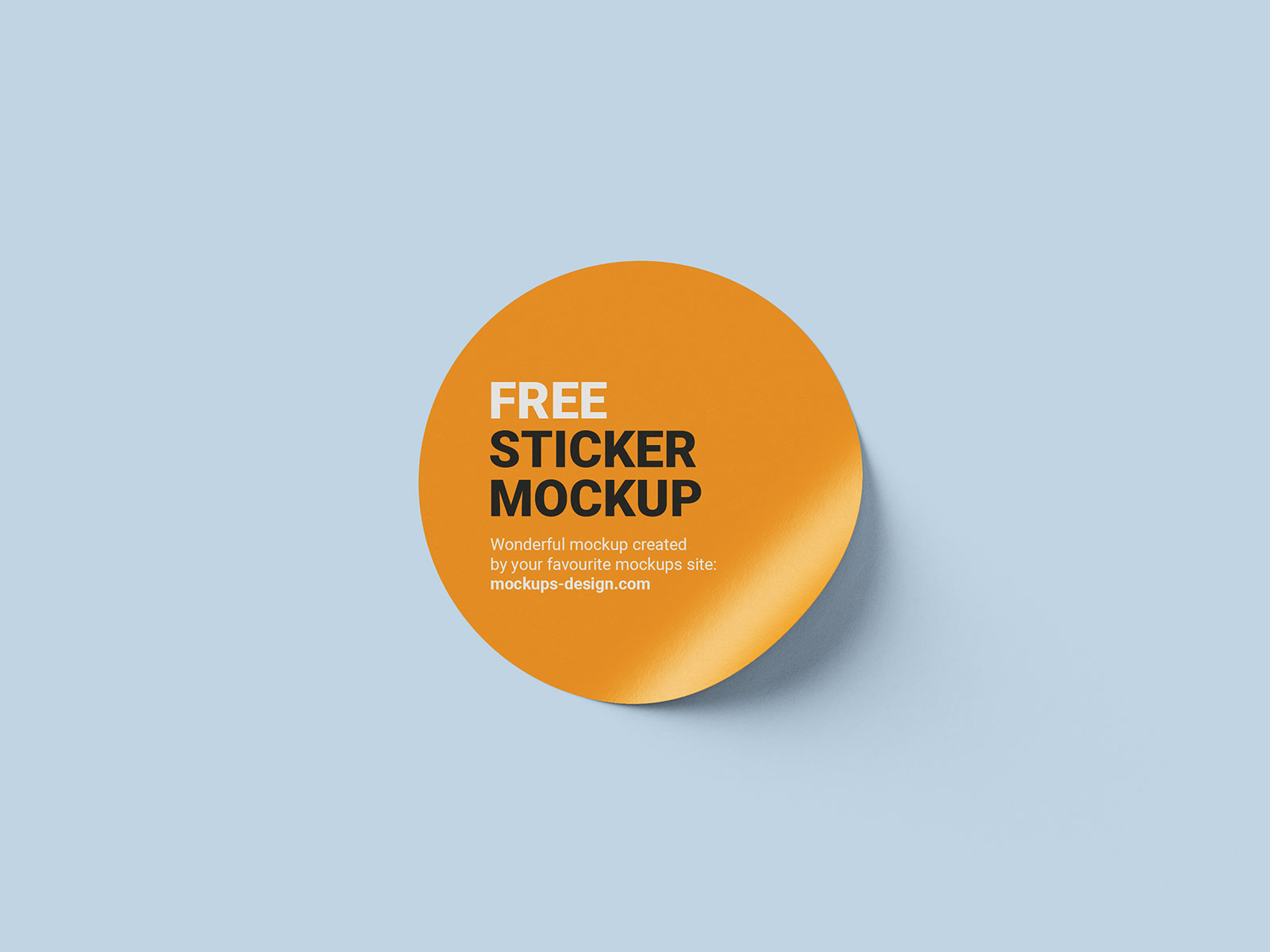 6 Free Round Sticker Mockup PSD Files