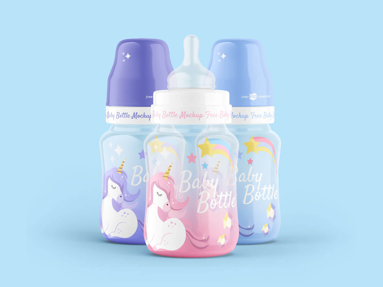 Free Baby Cereal Feeder Bottle Mockup PSD Set