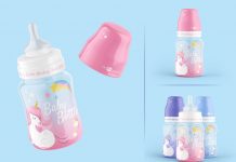 Free Baby Cereal Feeder Bottle Mockup PSD Set