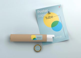 Free-Poster-&-Paper-Tube-Mockup-PSD