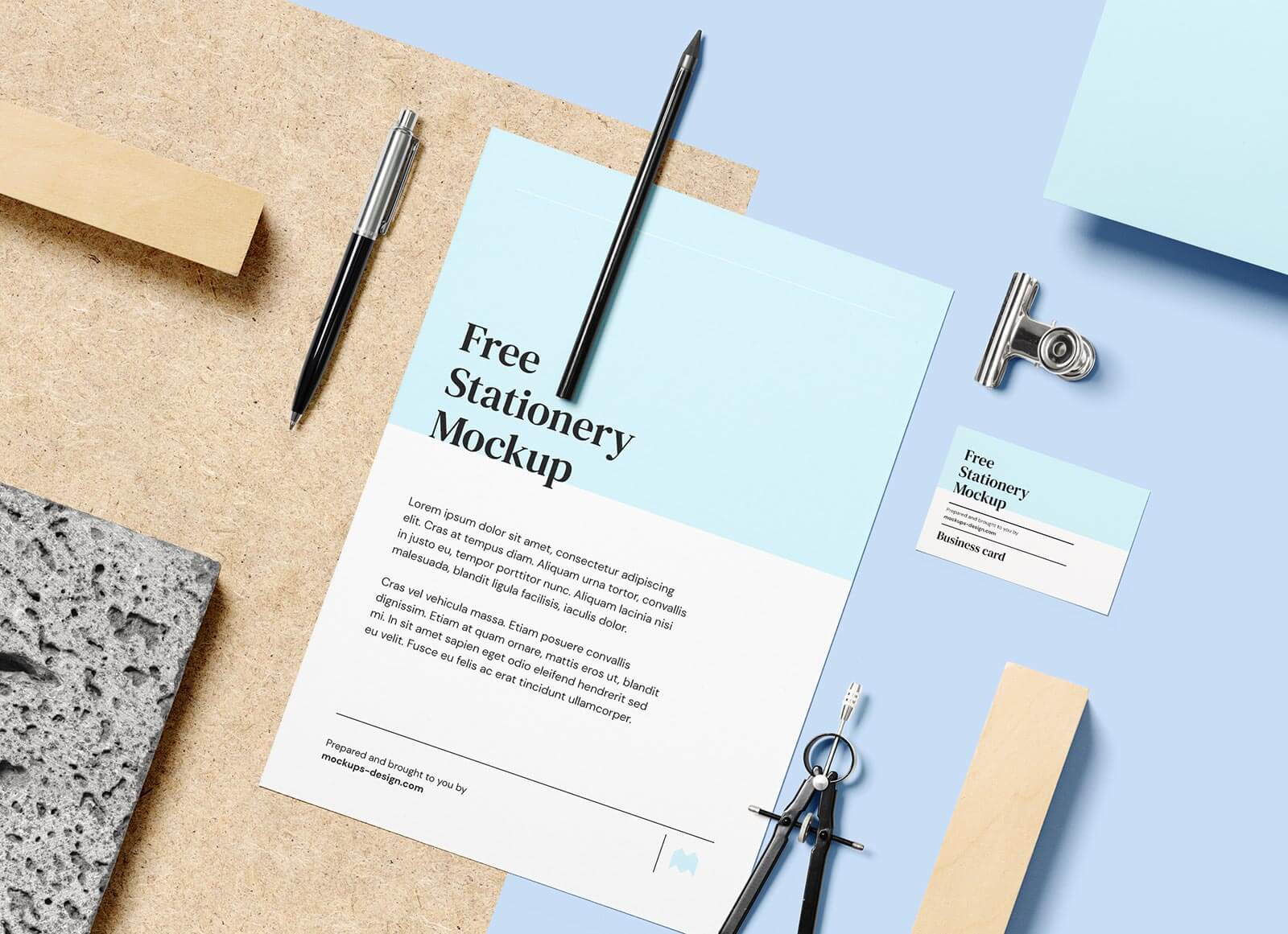 Letterhead Free Mockup PSD · Pinspiry  Free business card mockup, Business  card design, Business card mock up
