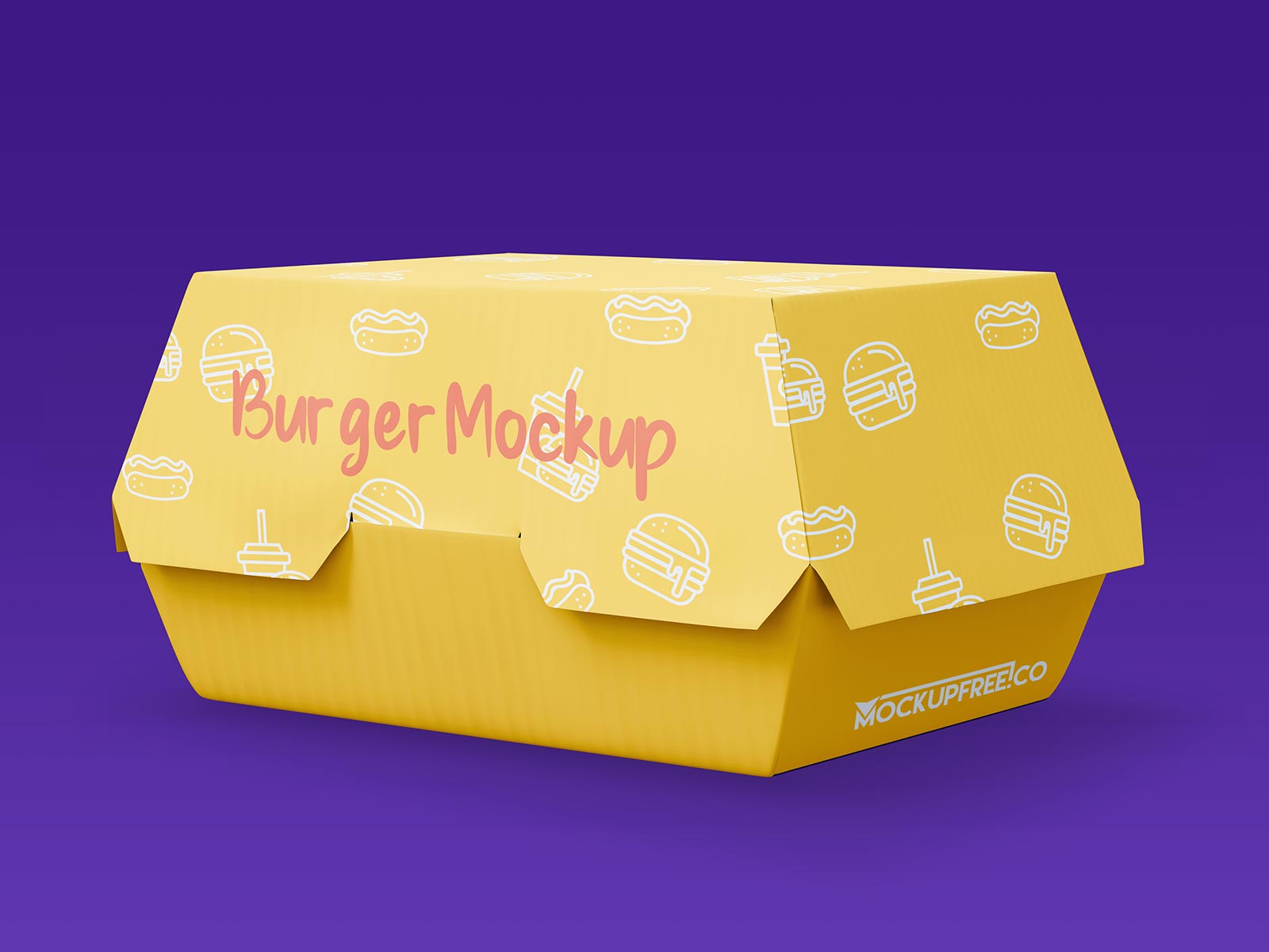 Free Takeaway Burger Food Packaging Mockup PSD Set