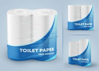 Free Toilet Tissue Rolls Mockup PSD Set