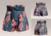 Free Women's Paperbag Shorts Mockup PSD Set