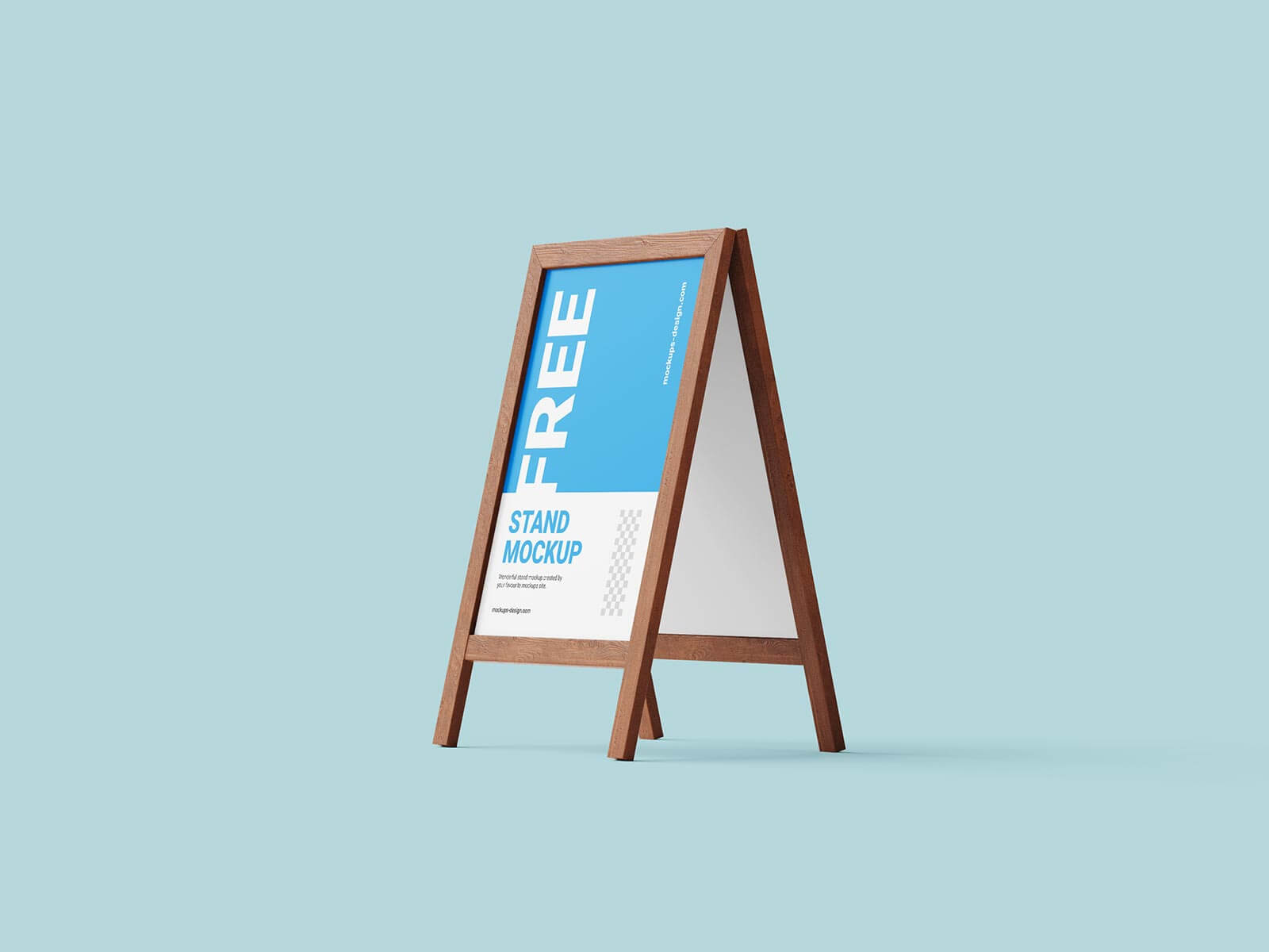 Free Wooden A-Stand Mockup PSD Set