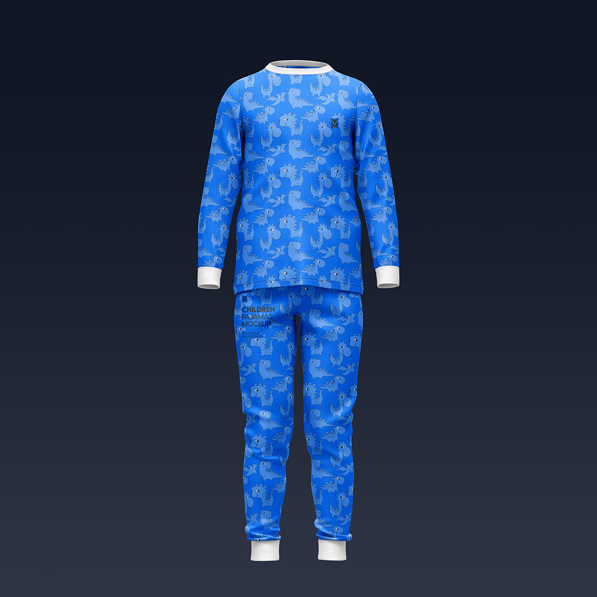 Free Children's Nightdress Sleepwear Pajamas Mockup PSD Set 