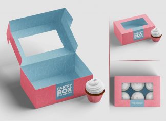 Free-Cup-Cakes-Pastry-Mockup-PSD-Set