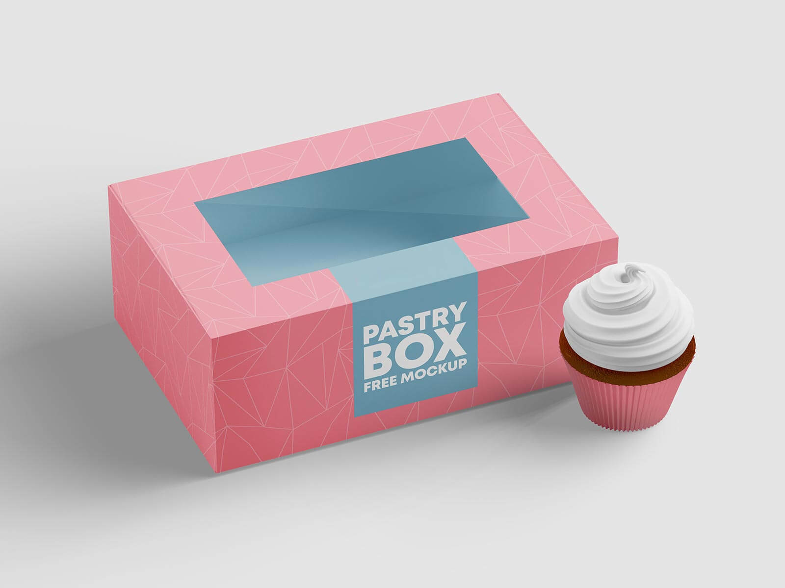 Premium PSD | Curved paper cake box mockup