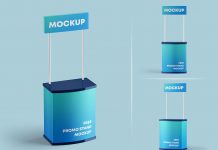 Free Promo Display Marketing Stand Mockup PSD Set