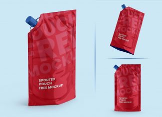 Free Stand Up Spouted Doypack Pouch Mockup PSD (4)