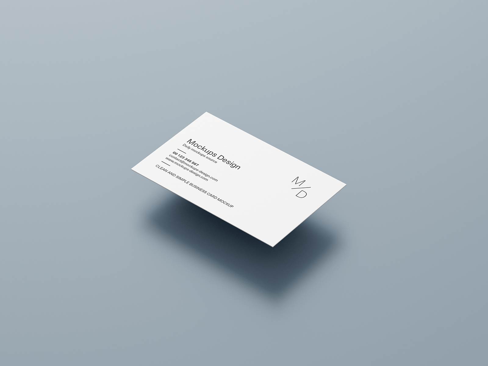 7 Free Black & White Business Card Mockup PSD Set 