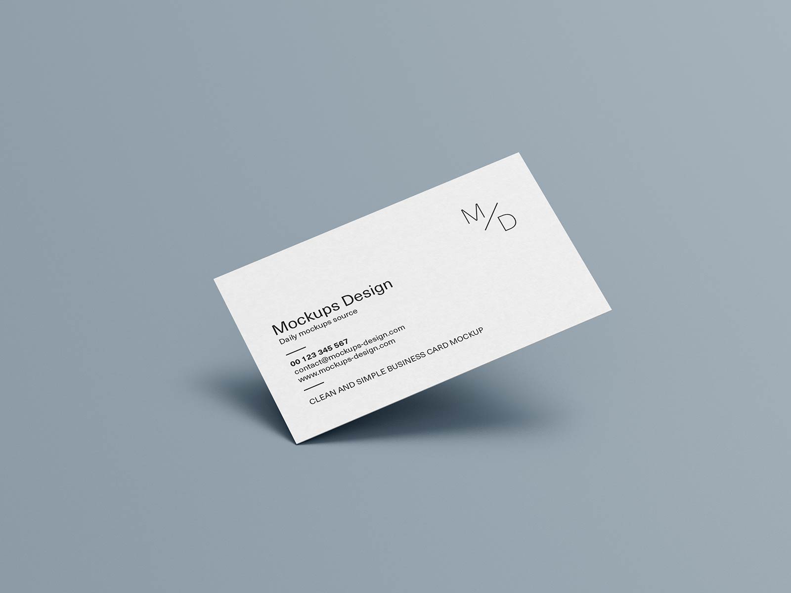 7 Free Black & White Business Card Mockup PSD Set 