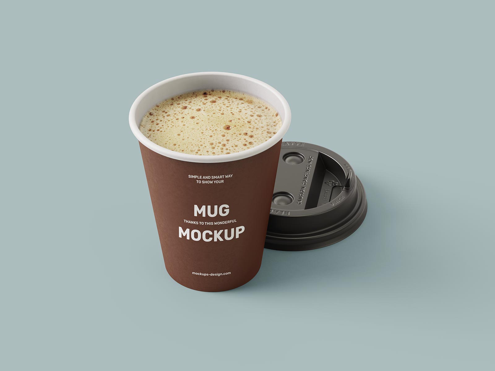 Free High Quality Paper Coffee Cup Mockup PSD