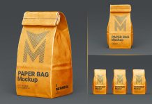 Free Disposable Paper Bag Mockup PSD (1)