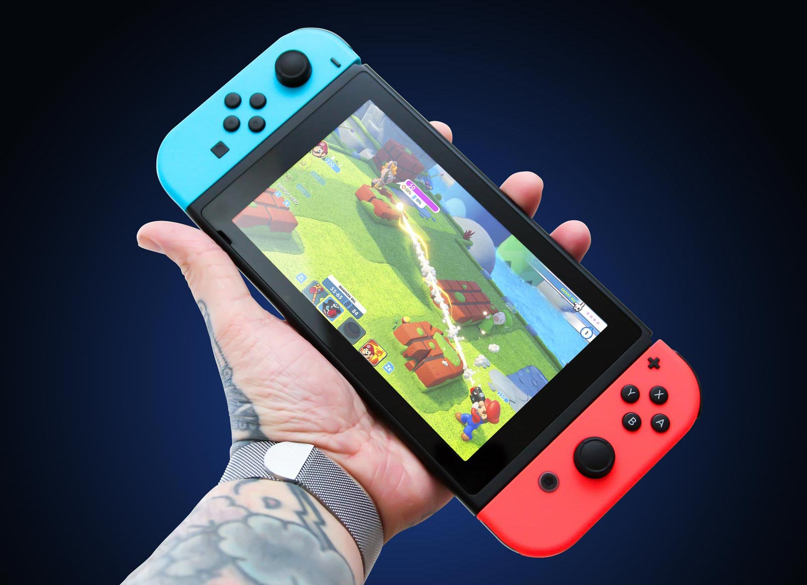 Free Nintendo Switch Gaming Console Screen Mockup Psd Good Mockups