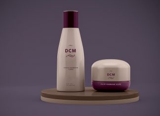 Free-Shampoo-Bottle-&-Cream-Jar-Mockup-PSD