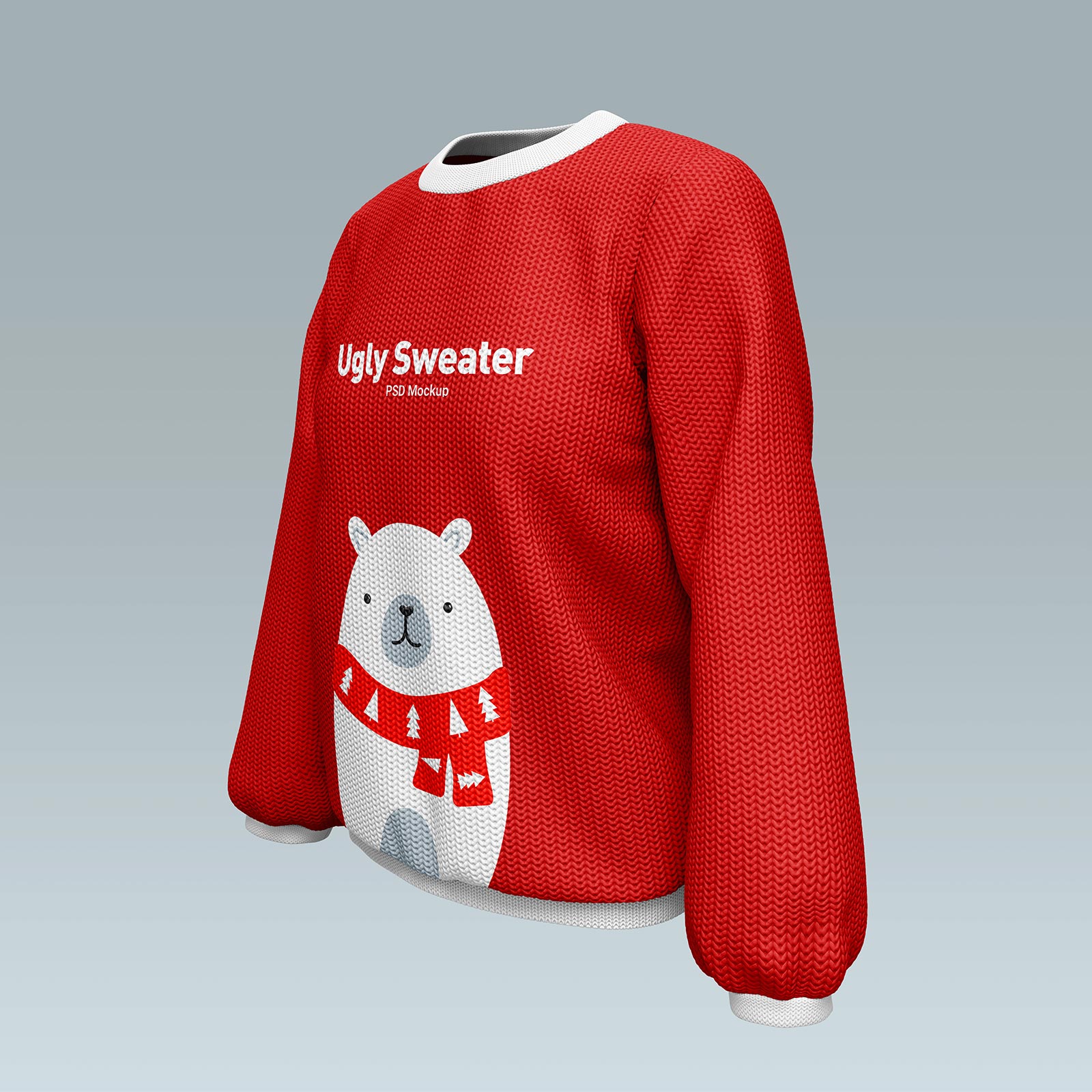 Free Ugly Christmas Sweater Jumper Mockup PSD Set