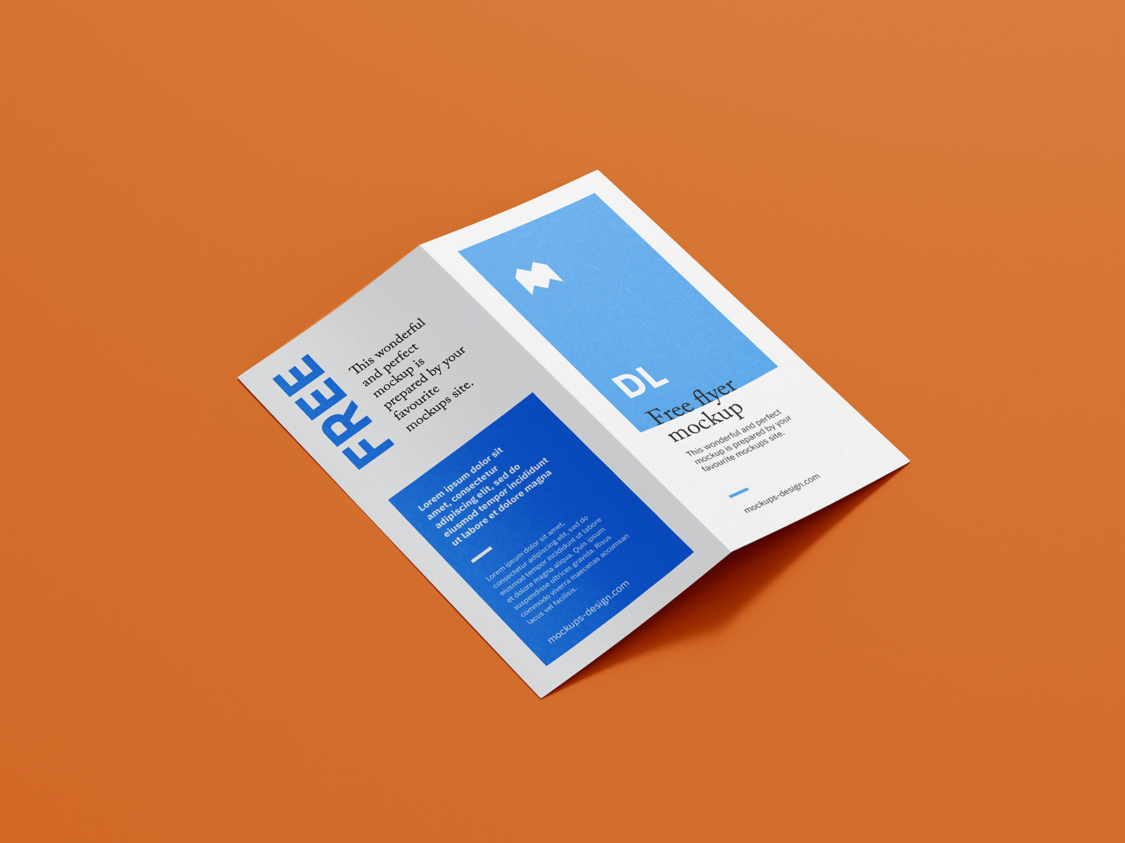 Free Bi-Fold DL Brochure Mockup PSD Set