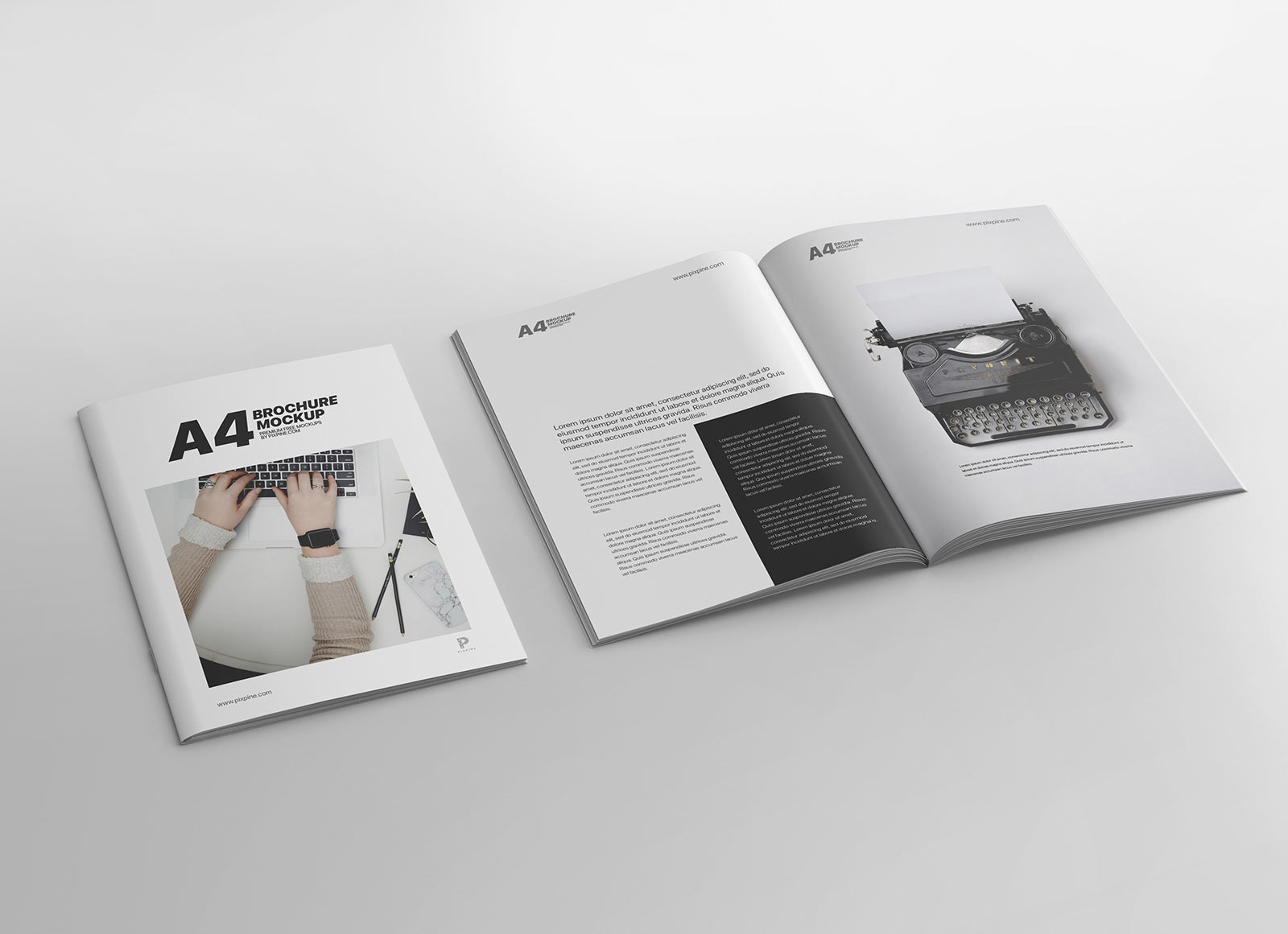 Free-Multiple-Pages-Brochure-Magazine-Mockup-PSD