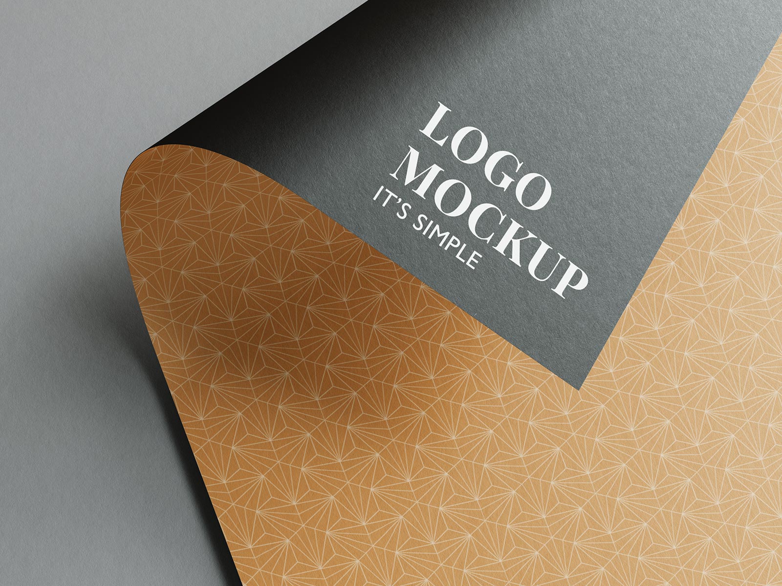Free Curled Paper Logo Mockup PSD Set (1)