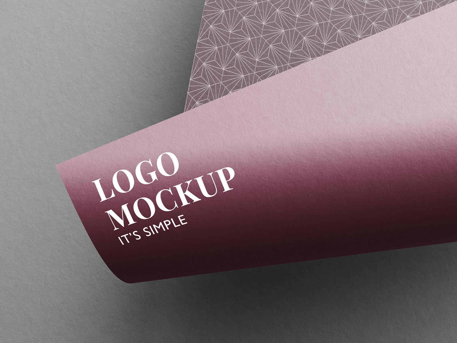 Free Curled Paper Logo Mockup PSD Set (1)