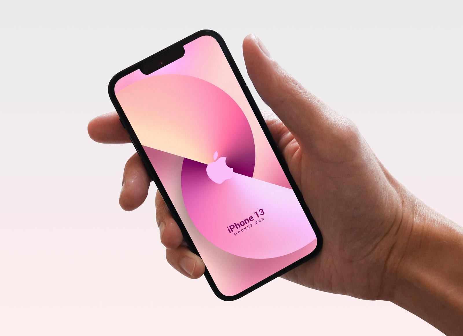 iphone in hand psd