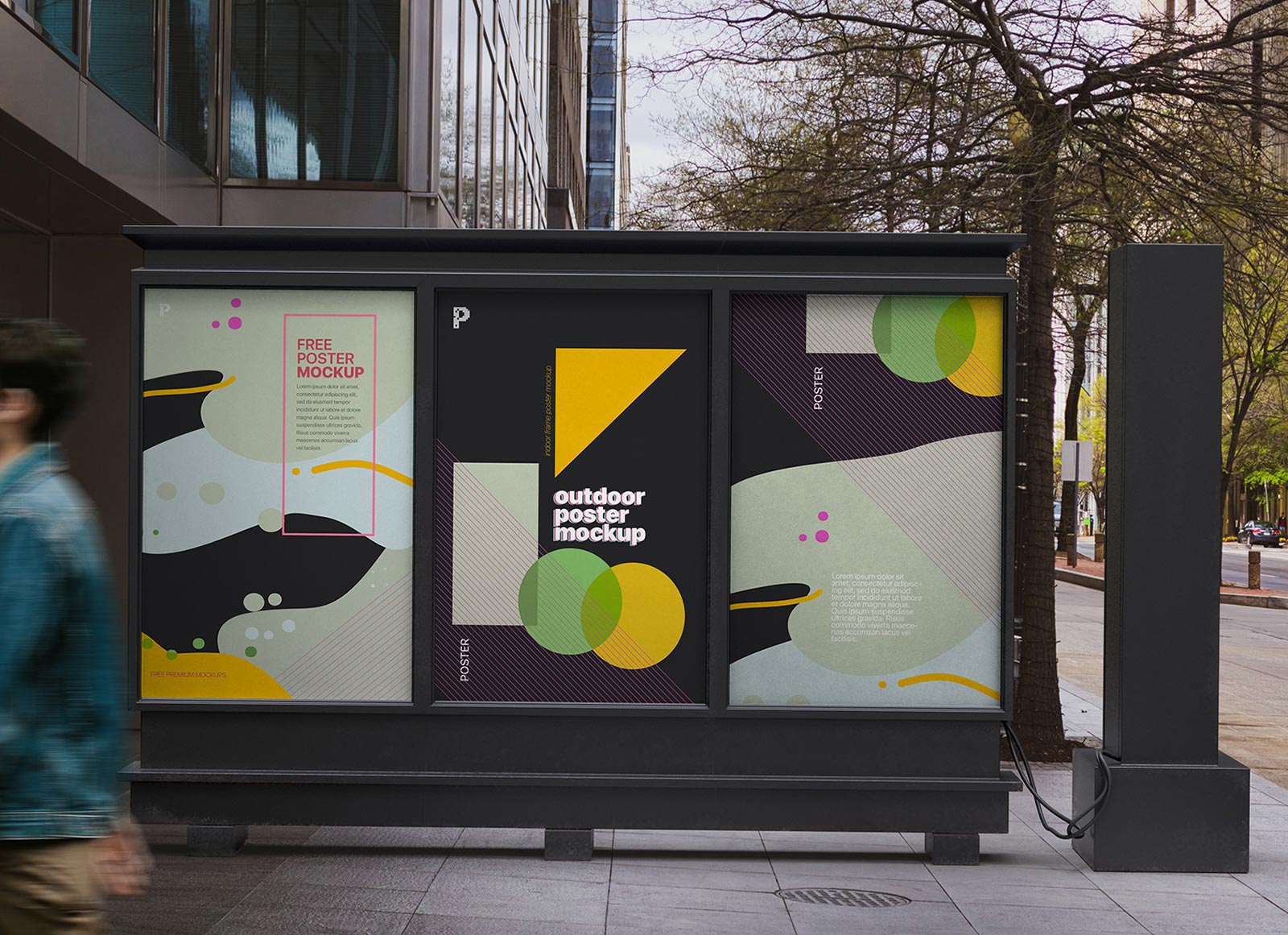 Free Outdoor Poster Mockup PSD