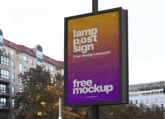 Free-Street-Lamp-Post-Advertising-Mockup-PSD-File